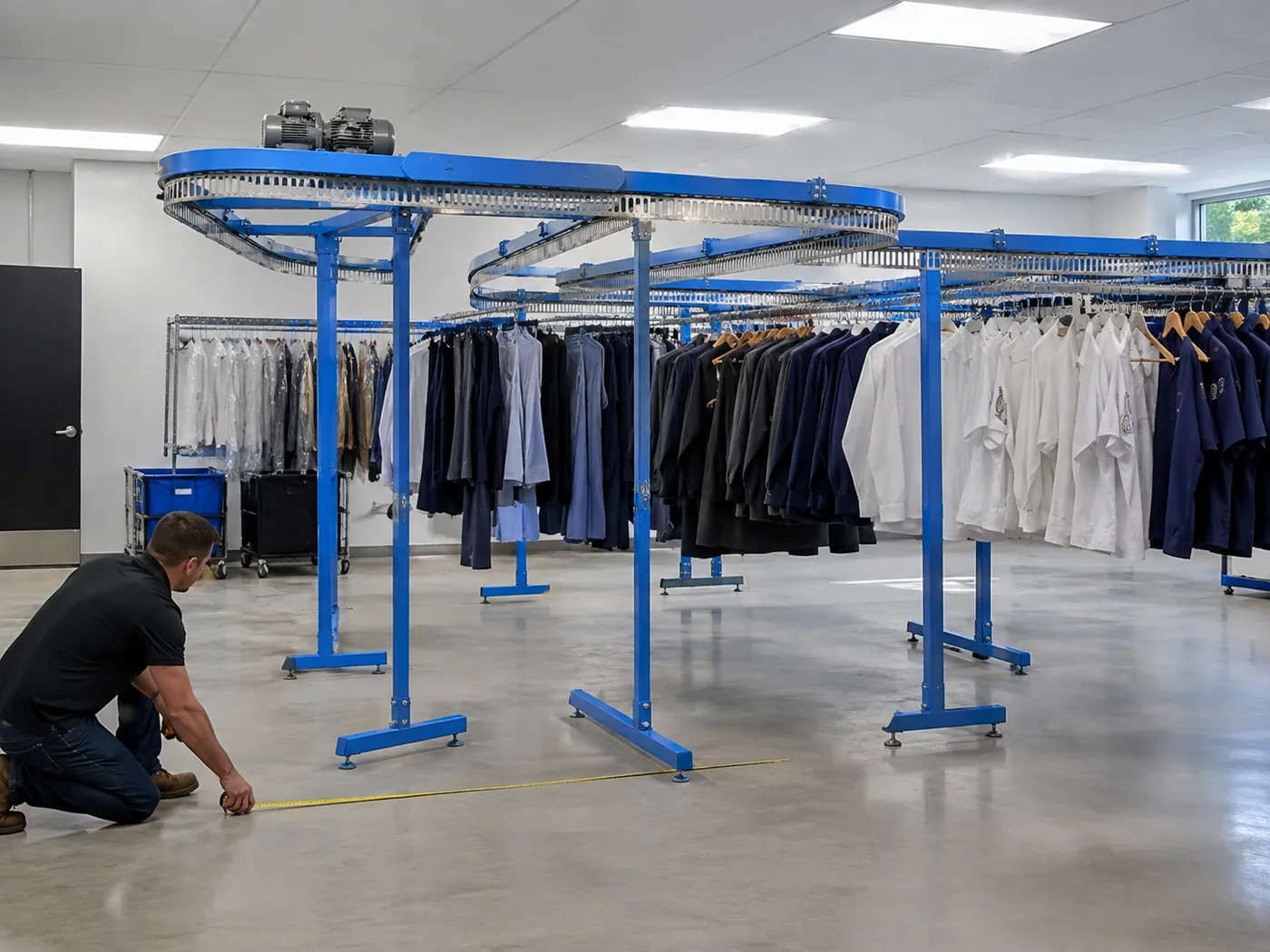 Vista previa del configurador de transportadores de ropa